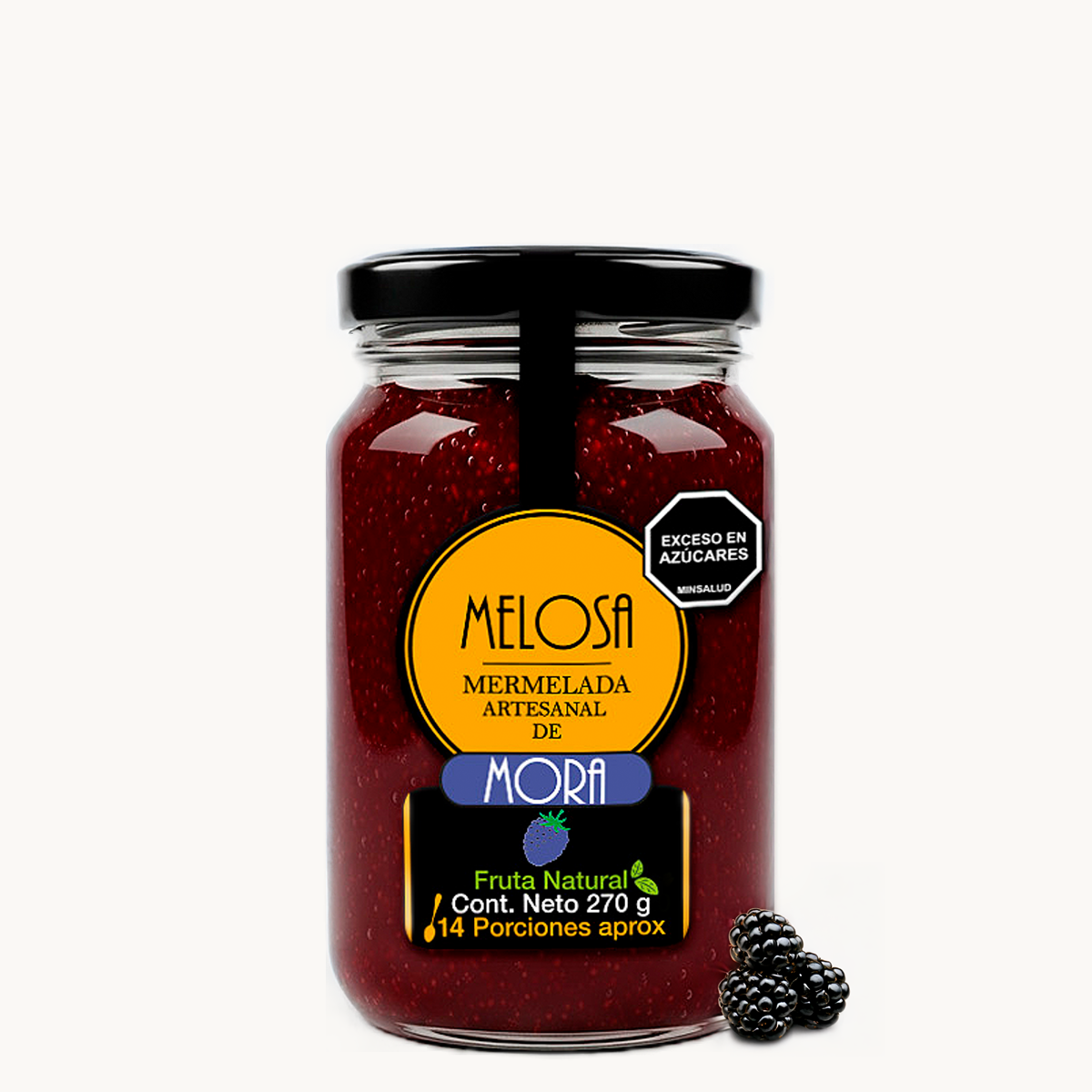 Mermelada artesanal de Mora 270 gr.